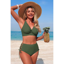 Diana Two Piece High Waisted V Neck Cross Side Biniki — thumbnail 15