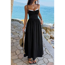 Morrigan Contrast Color Lace Spaghetti Strap Long Dress — thumbnail 2