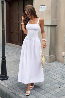 Rhea Square Neck A Line Sleeveless Flowy Long Dress — thumbnail 4