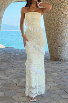 Juno Solid Off Shoulder Bodycon Lace Maxi Dress — thumbnail 18