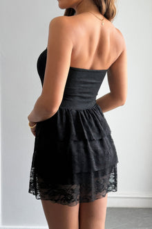 Nyx Off Shoulder Strapless Ruffle Lace Mini Dress — thumbnail 5