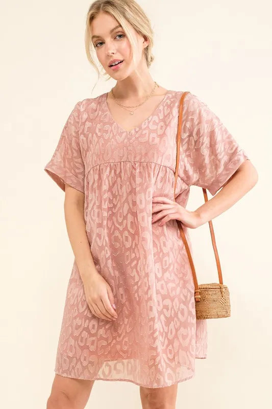 Freya Leopard Babydoll Dress — view 5