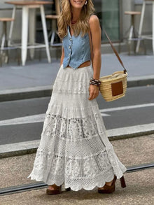 Morrigan Openwork Crochet Maxi Skirt — thumbnail 5