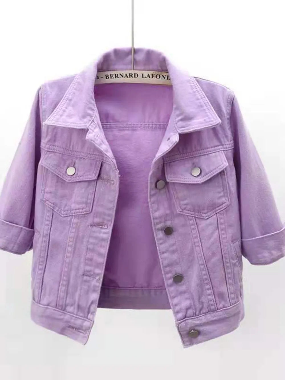 Oshun Cropped Denim Jacket — view 5