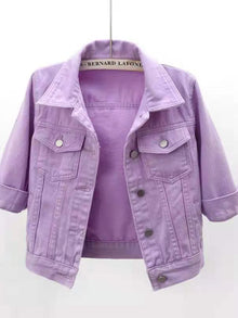 Oshun Cropped Denim Jacket — thumbnail 5