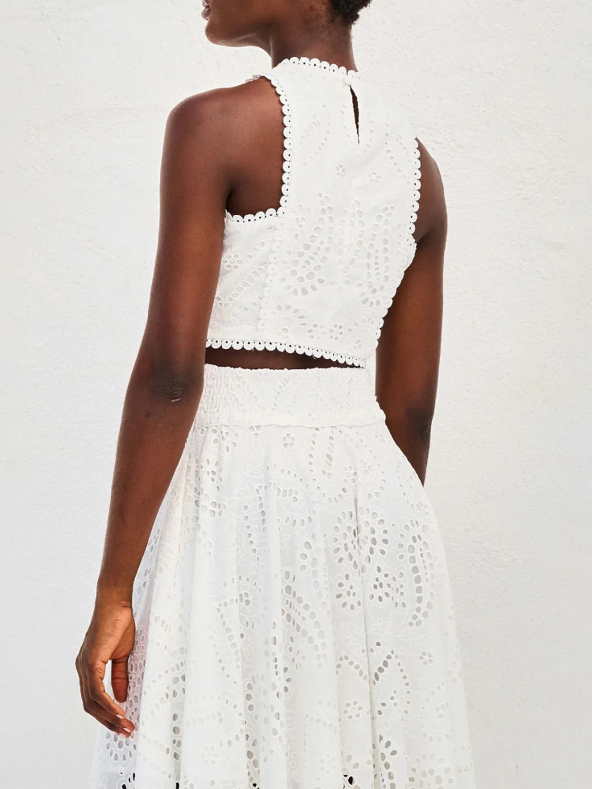 Aphrodite Eyelet Lace Top and Maxi Skirt Set — view 14