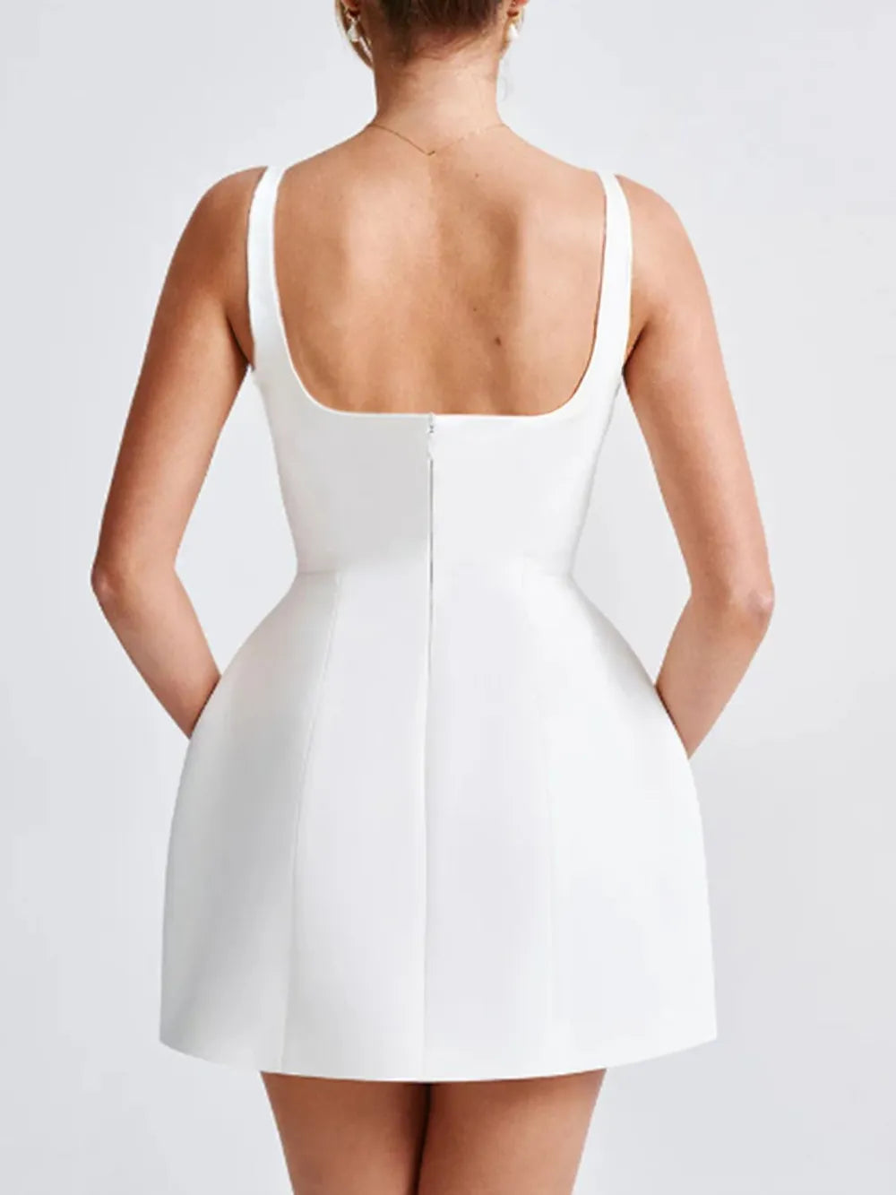 Eir Scoop Neck Wide Strap Mini Dress — view 5
