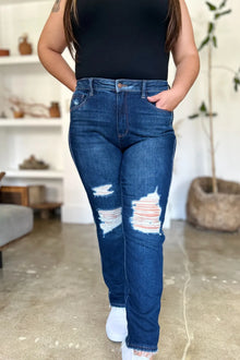 Artemis High Waist Rigid Magic Heavy Destroy Straight Jeans — thumbnail 5