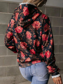 Nyx Lace Trim Kangaroo Pocket Hoodie — thumbnail 4