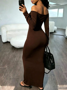 Demeter Off-Shoulder Bodycon Maxi Dress — thumbnail 4