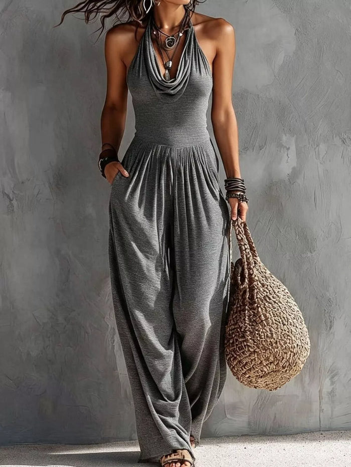 Hera Halter Neck Wide-Leg Jumpsuit
