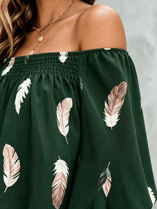 Eir Printed Off Shoulder Blouse — thumbnail 14