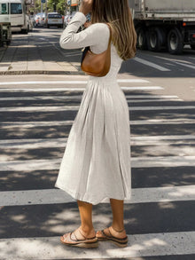 Eos Keyhole Long-Sleeve Midi Dress — thumbnail 4