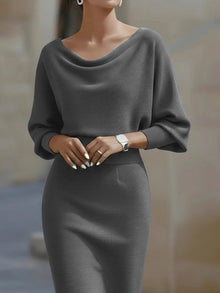 Olwen Cowl Neck Knit Bodycon Dress — thumbnail 7