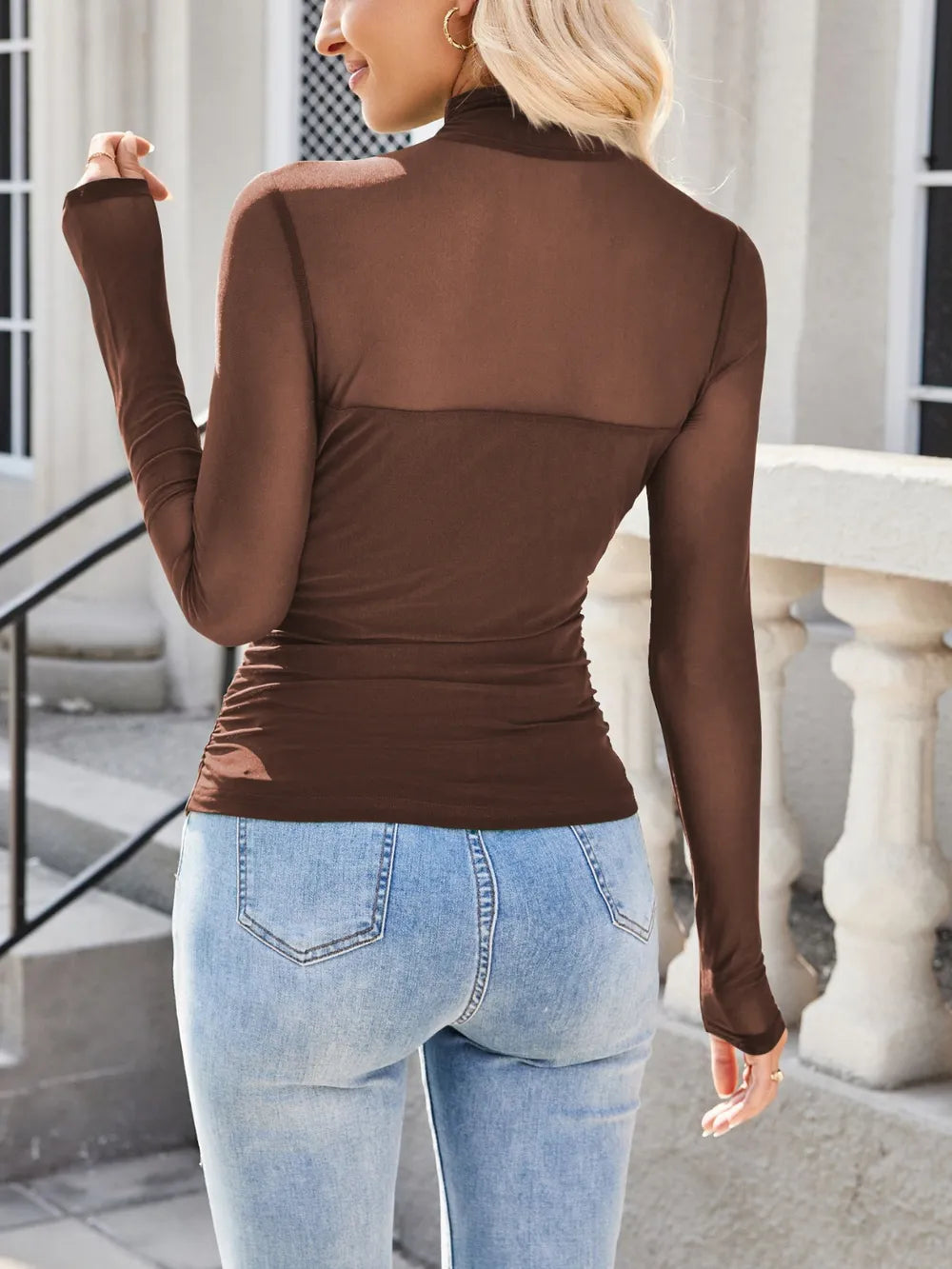 Hecate Mock Neck Long Sleeve Top — view 19