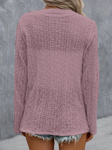 Brigid Eyelet Roll-Tab Sleeve Cardigan — thumbnail 12