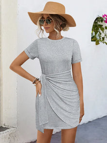 Venus Round Neck Short Sleeve Mini Tee Dress — thumbnail 5