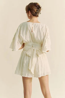 Selene Batwing Sleeve Waist Belt Romper — thumbnail 3