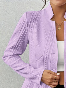 Athena Textured Knit Button-Front Blazer — thumbnail 17
