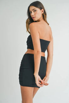 Ishtar Ruched Tube Crop Top and Skirt Set — thumbnail 5