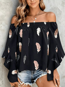 Eir Printed Off Shoulder Blouse — thumbnail 15