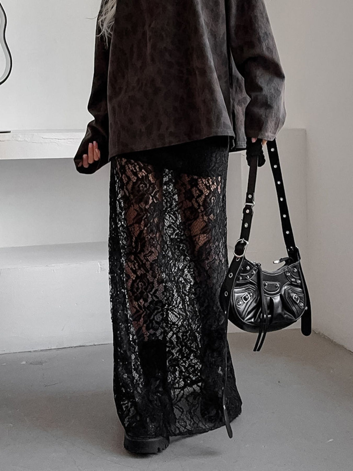 Kali Lace Maxi Skirt — view 6