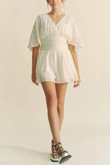 Selene Batwing Sleeve Waist Belt Romper — thumbnail 8