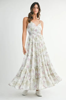 Persephone Floral Print Tiered Cami Maxi Dress — thumbnail 1