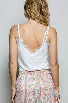 Selene Lace Trim Ribbed Cami — thumbnail 4