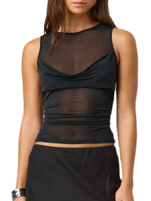 Hecate Ruched Round Neck Tank — thumbnail 3