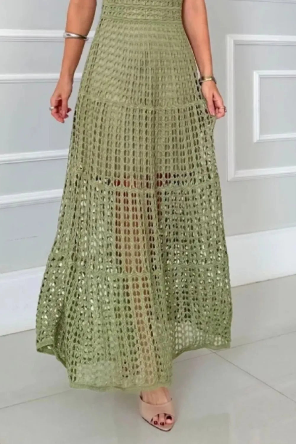 Gaia Hollowed-Out Sleeveless Maxi Dress — view 2