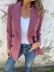 Athena Collared Neck Long Sleeve Blazer — thumbnail 10