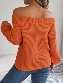 Gaia Openwork Off-Shoulder Sweater — thumbnail 22