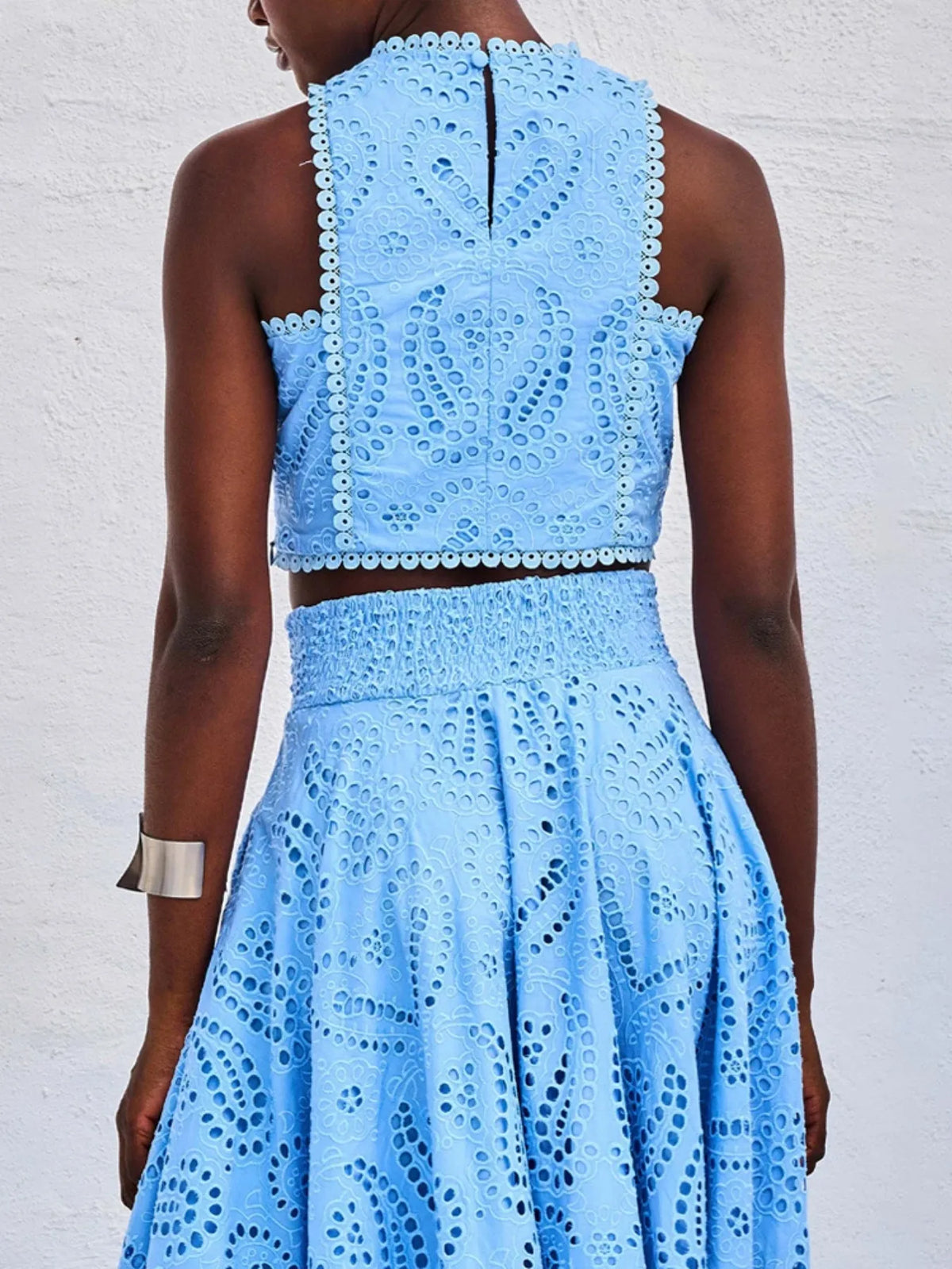 Aphrodite Eyelet Lace Top and Maxi Skirt Set — view 4