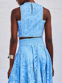 Aphrodite Eyelet Lace Top and Maxi Skirt Set — thumbnail 4