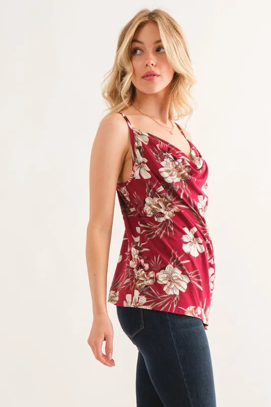 Rhea Floral Printed Casual Tank Top — view 2