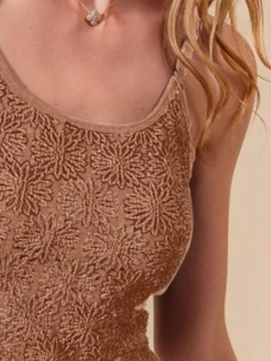 Demeter Two Tone Floral Seamless Tank Top styled in the studio