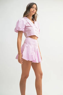 Aurora Puff Sleeve Button Down Top and Bubble Skirt Set — thumbnail 5