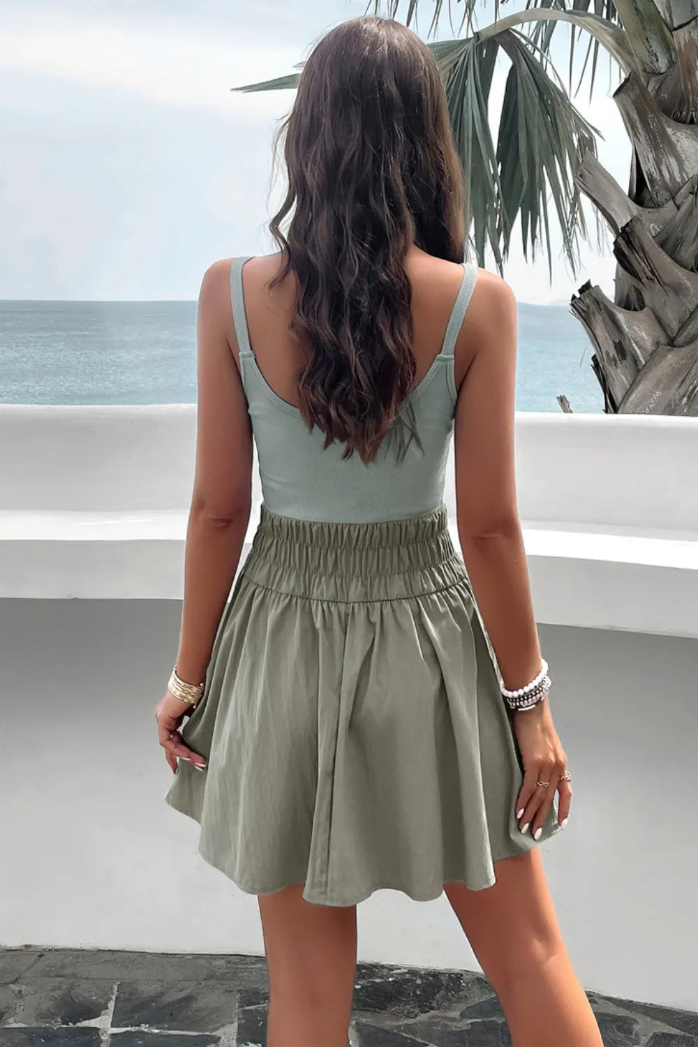 Hecate Smocked Scoop Neck Mini Cami Dress — view 16