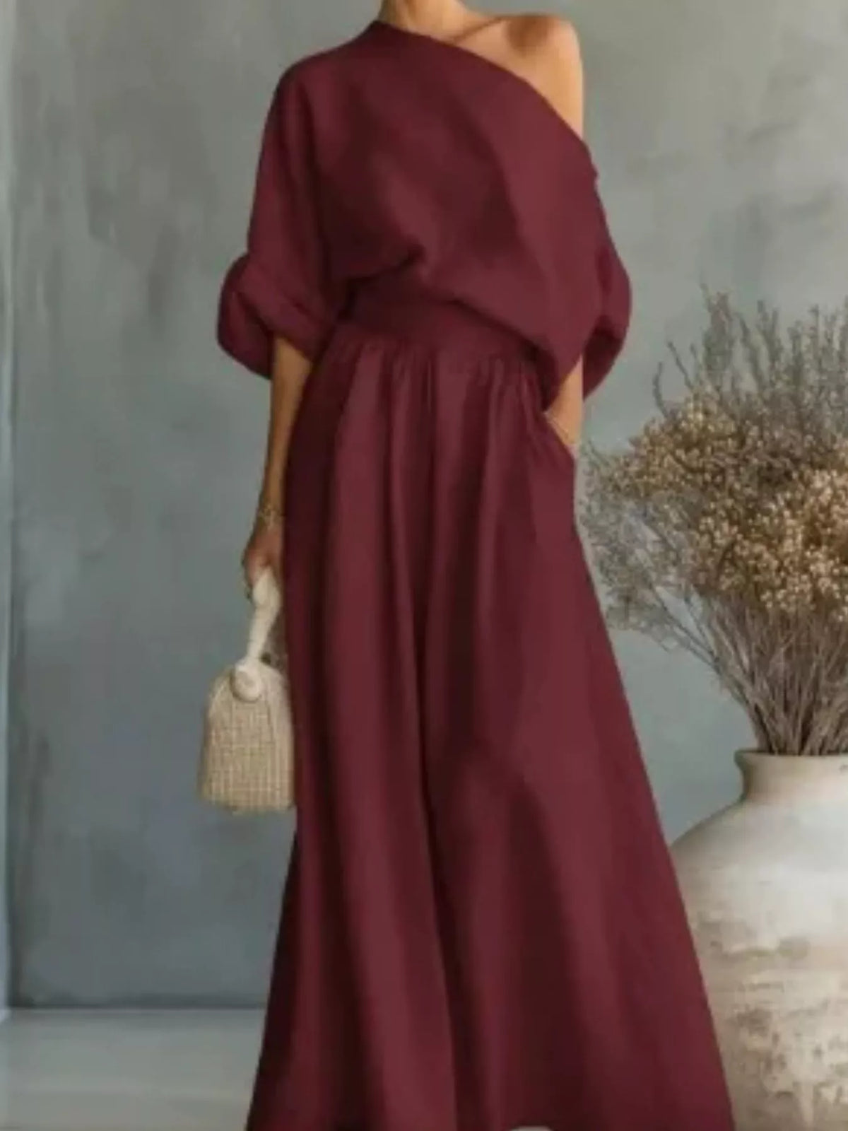 Maat One Shoulder Top and Wide Leg Pants Set — view 7