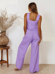 Hathor Square Neck Sleeveless Top and Pants Set — thumbnail 8