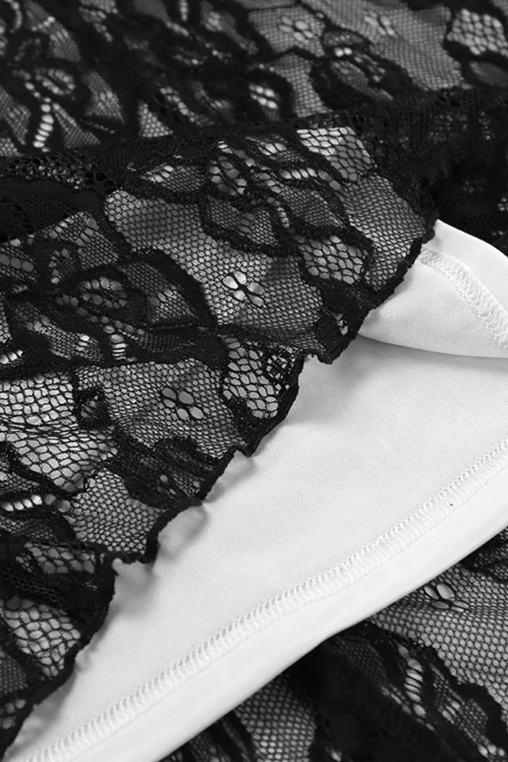 Hecate Lace Sweetheart Neck Flare Sleeve Mini Dress — view 11