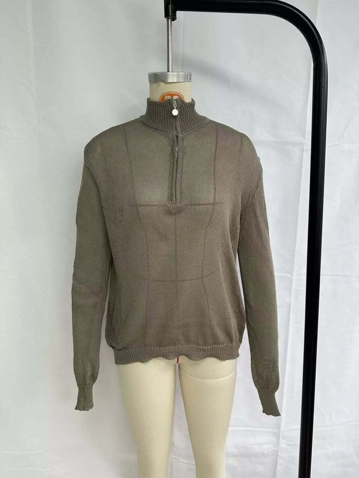 Rhea Half-Zip Dropped Shoulder Sweater — view 5