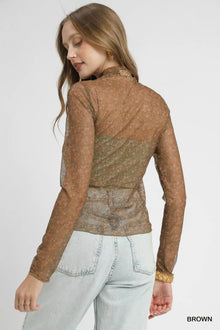 Morrigan Lace Mesh Long Sleeve Top — thumbnail 3