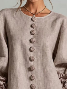 Olwen 3D Floral 3/4 Sleeve Mini Dress — thumbnail 8