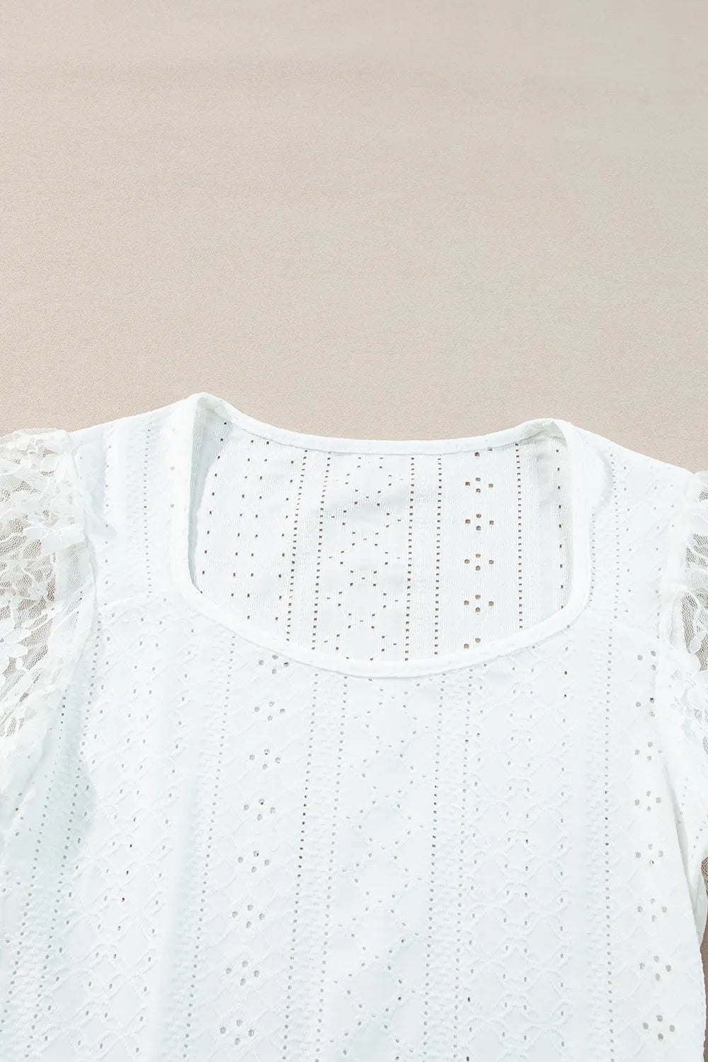 Brigid Eyelet Lace Long Sleeve Bodysuit — view 10