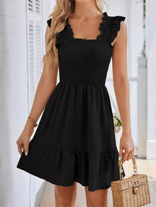 Hathor Smocked Square Neck Wide Strap Dress — thumbnail 8