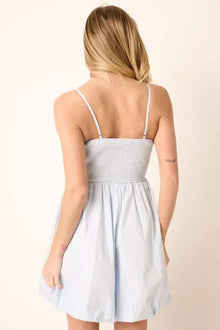 Rhiannon Ruched Detail Bubble Hem Mini Dress — thumbnail 4