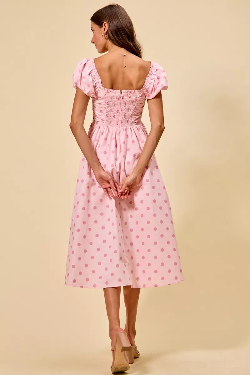 Venus Polka Dot Midi Dress — view 6