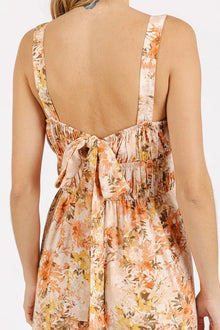Persephone Flower Print Gathered Bust Sleeveless Jumpsuit — thumbnail 5